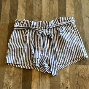 Paper Bag Striped Shorts by Love Tree